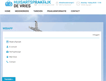 Tablet Screenshot of huisartsdevries.nl